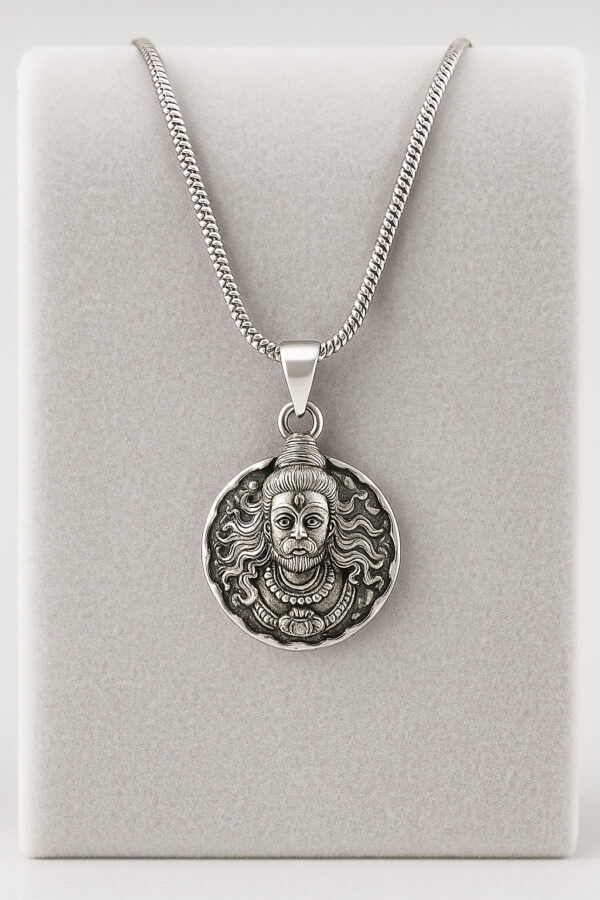 Hanuman Locket | Anjani Putra Hanuman ji Necklace Pendant | Oxidised Silver Chain Locket Pendant for Mens Boys Protective Shield Necklace Pendant