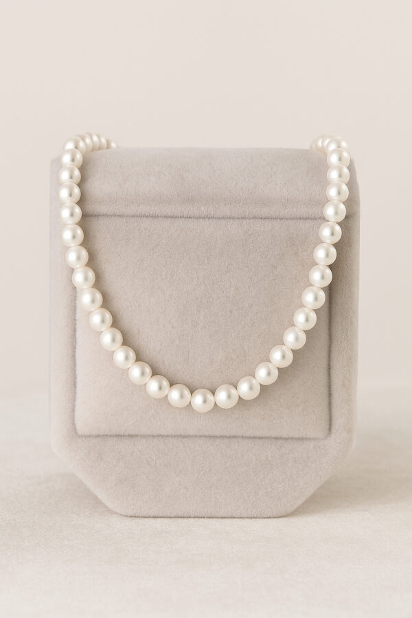 Aarvx Mens Classic Pearl Bead Chain Necklace – Minimalist Style for Bold Looks