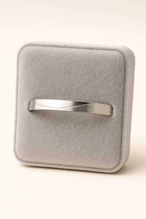 Aarvx Men's Plain Silver Cuff Bracelet