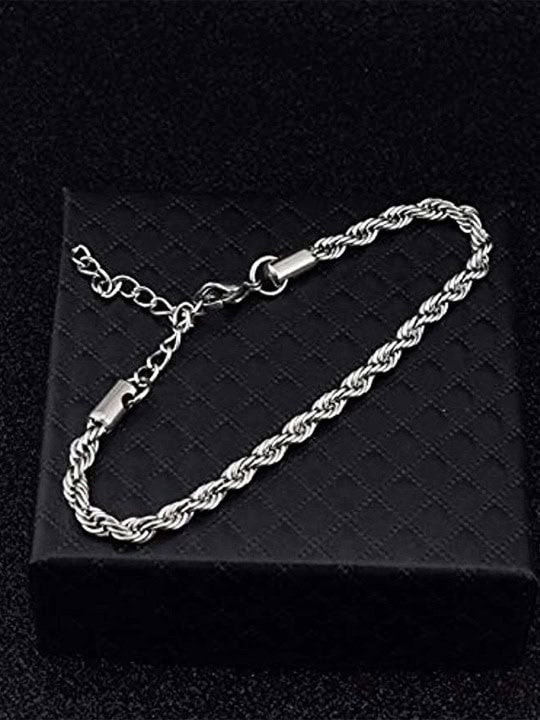 Aarvx Mens Rope Chain Bracelet