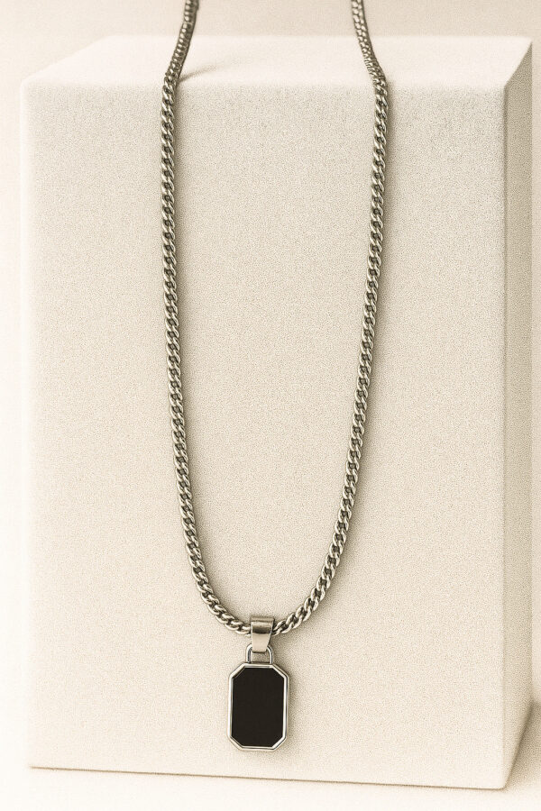Aarvx Men's Vortex Edge Men's Pendant Chain – Double Triangle Design | Bold Geometric Streetwear Look