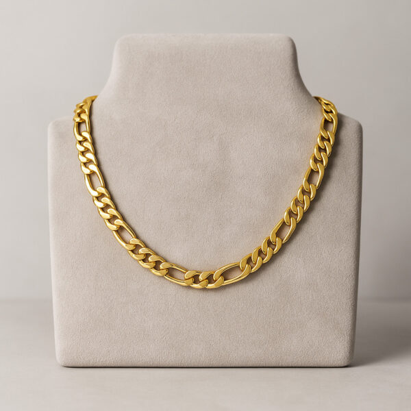 Aarvx Men's Curb Chain Necklace – Chunky Cuban Link Statement Chain for Hip Hop, Streetwear & Formal Look